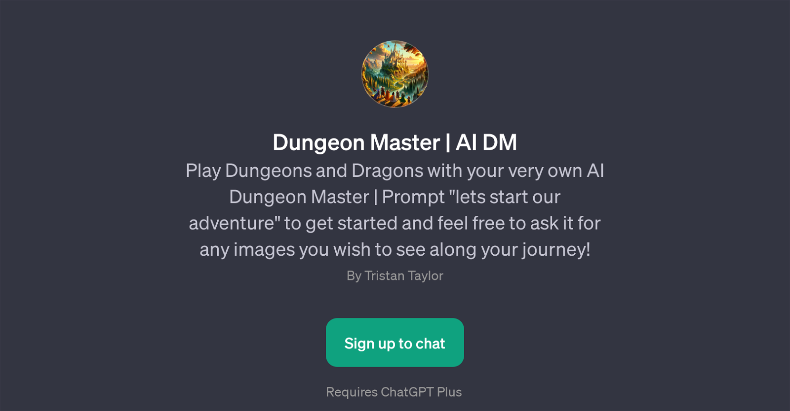 Dungeon Master AI DM website