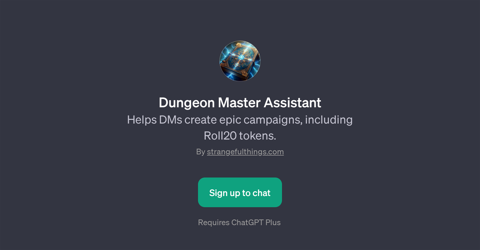 Dungeon Master Assistant website