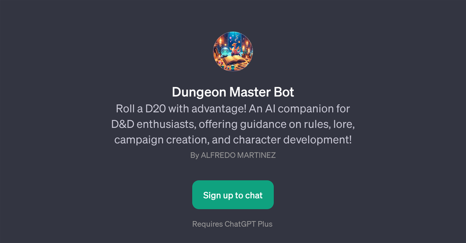 Dungeon Master Bot website
