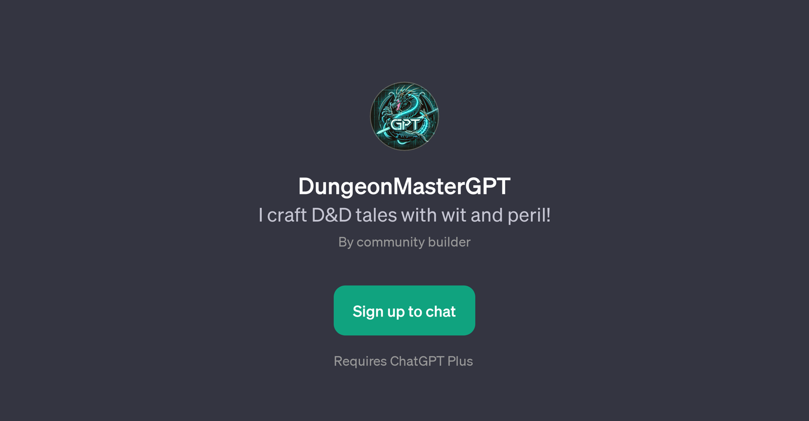 DungeonMasterGPT website