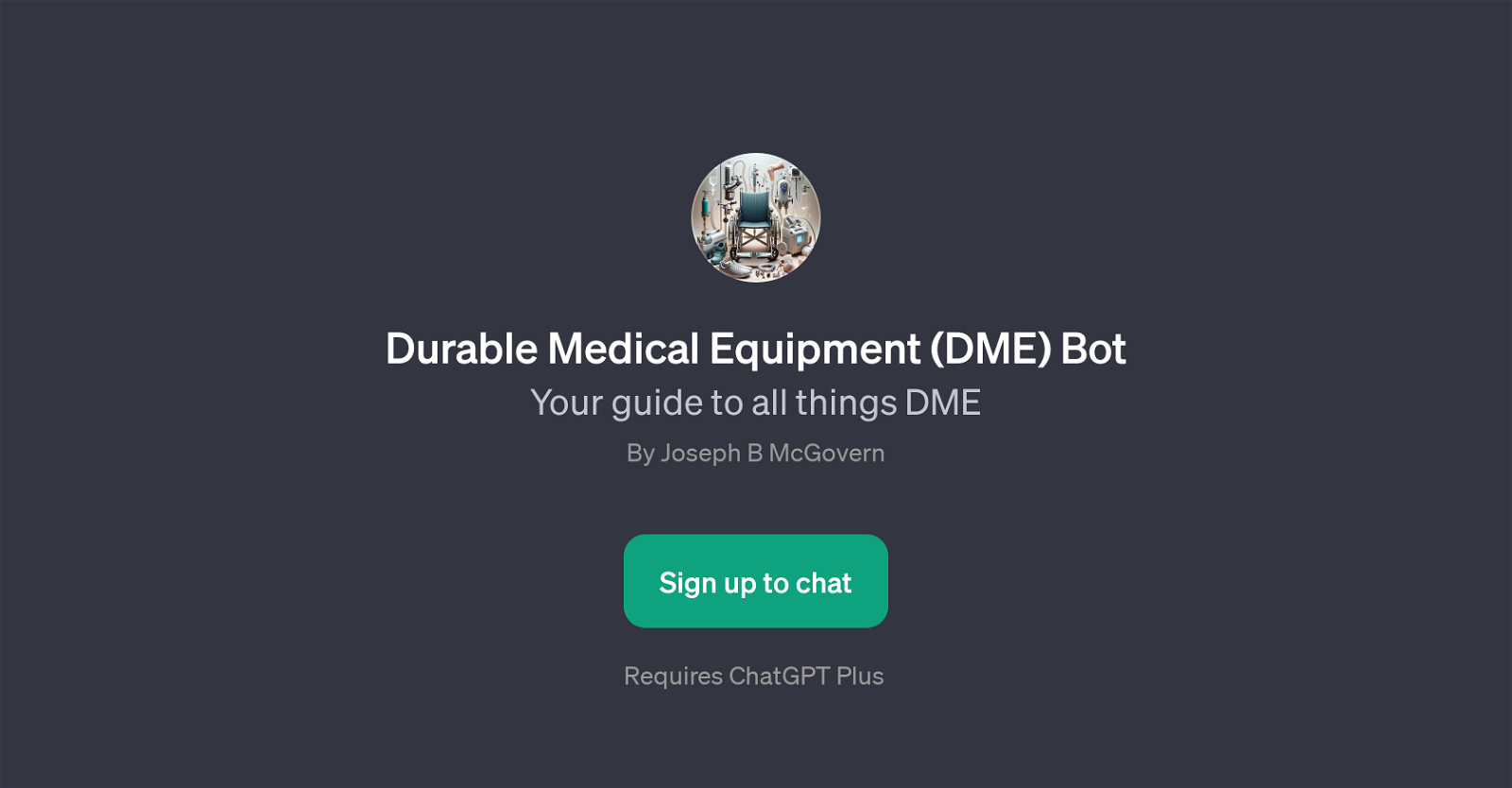 Durable Medical Equipment (DME) Bot website
