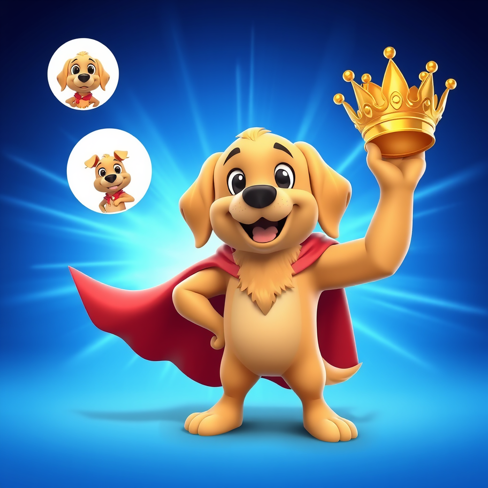 Dynamic 3D Cartoon Illustration website