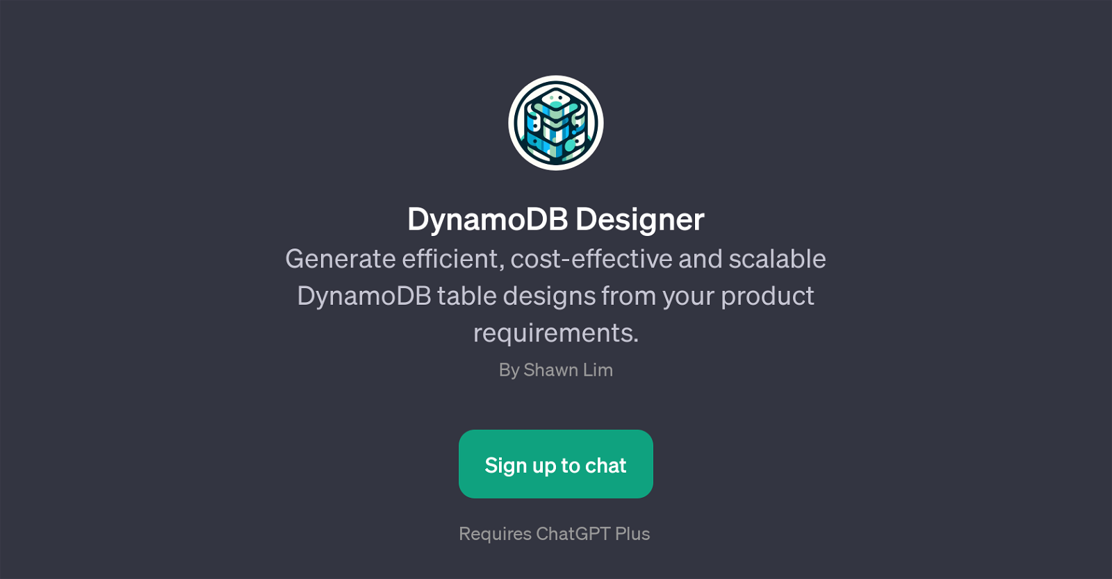 DynamoDB Designer website