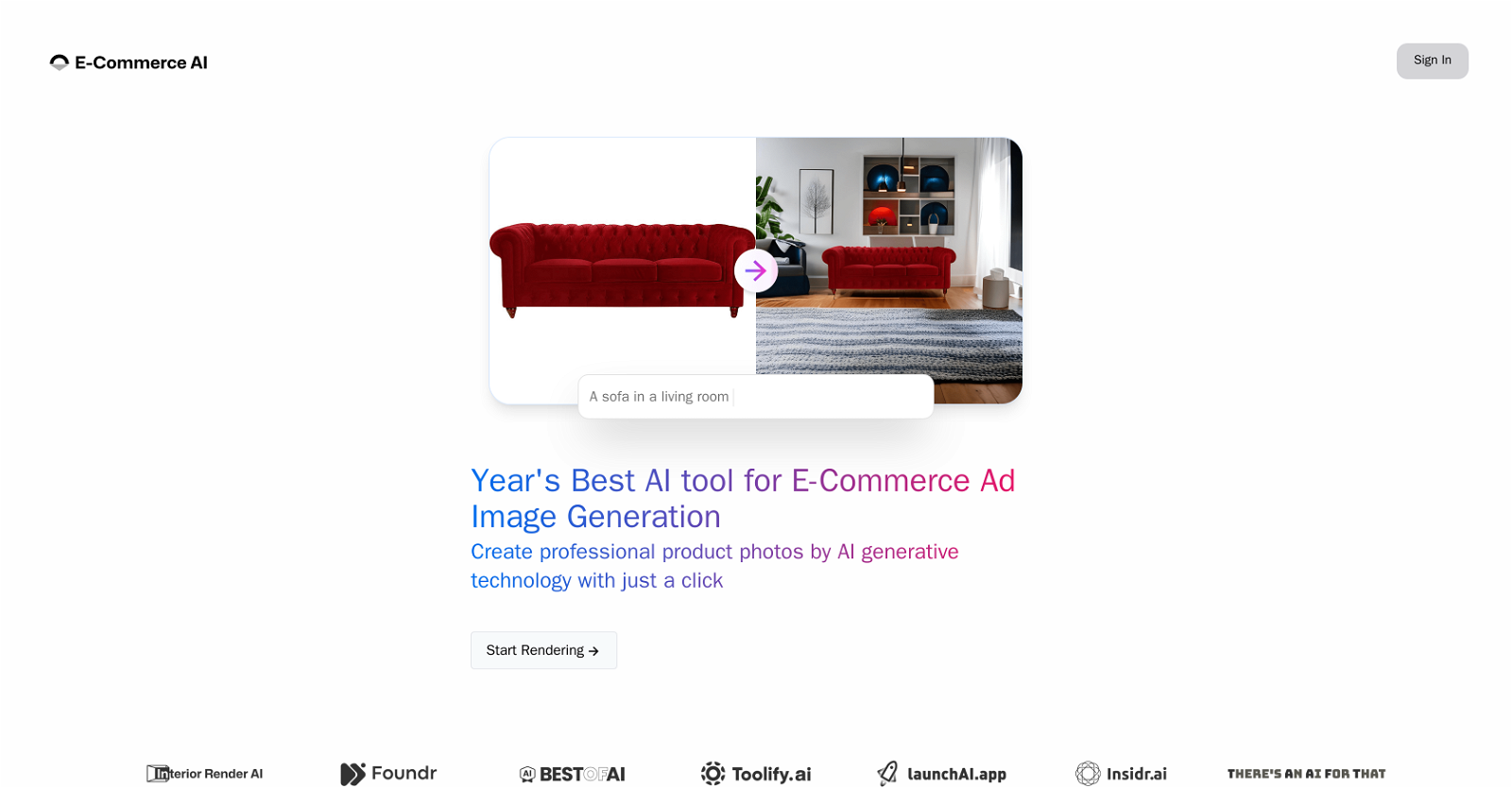 E-Commerce AI website