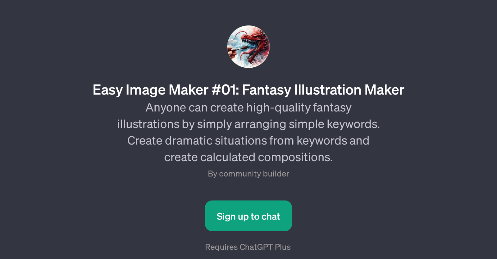 Easy Image Maker #01: Fantasy Illustration Maker website