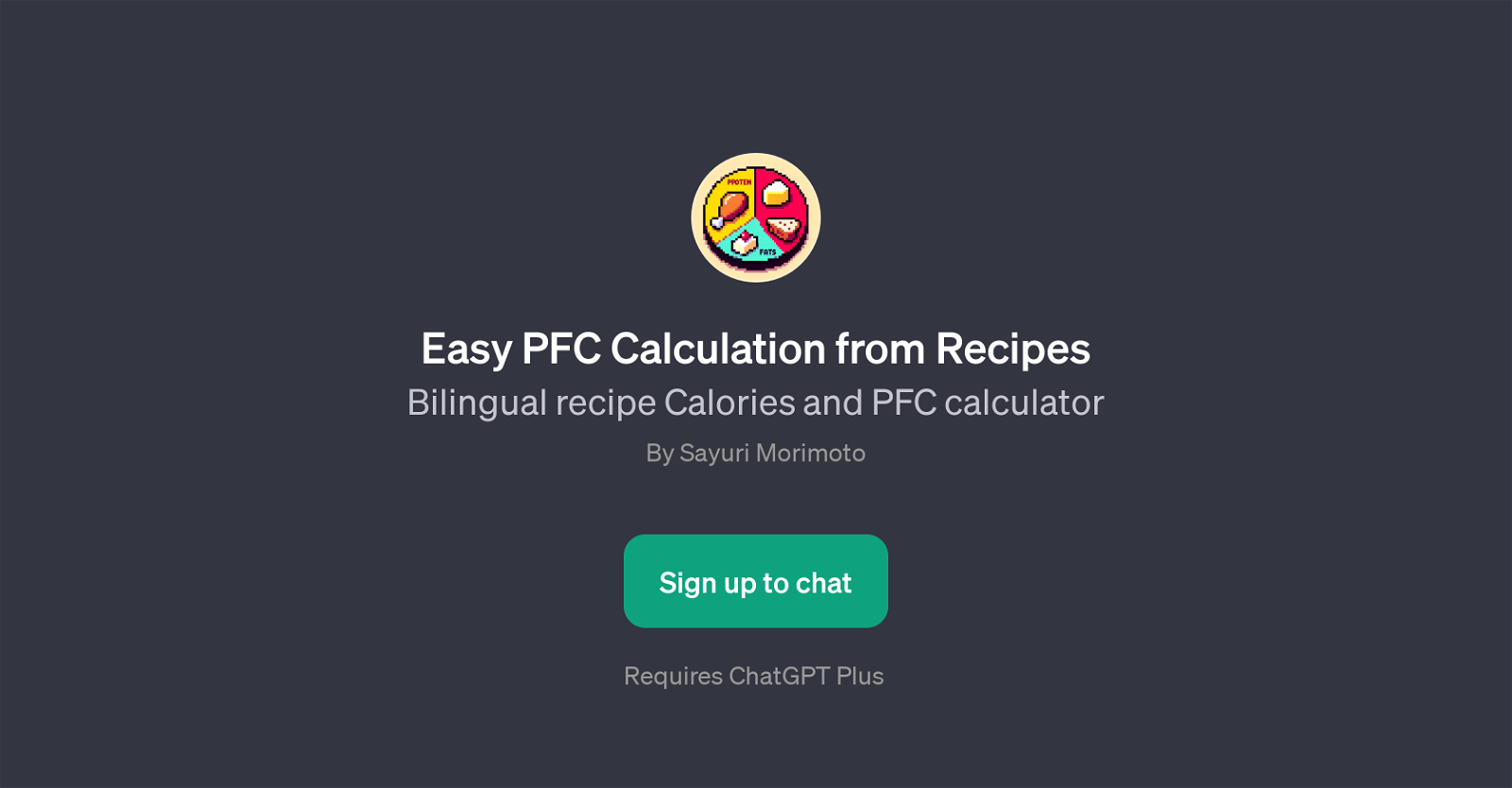 Easy PFC Calculation from Recipes website
