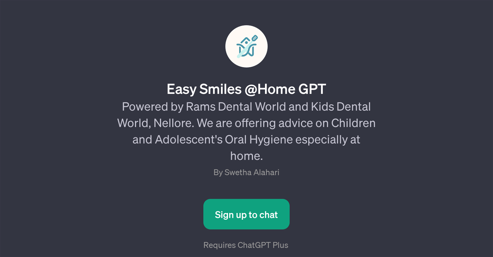 Easy Smiles @Home GPT website