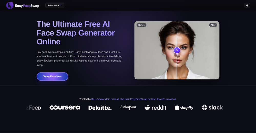 EasyFaceSwap website