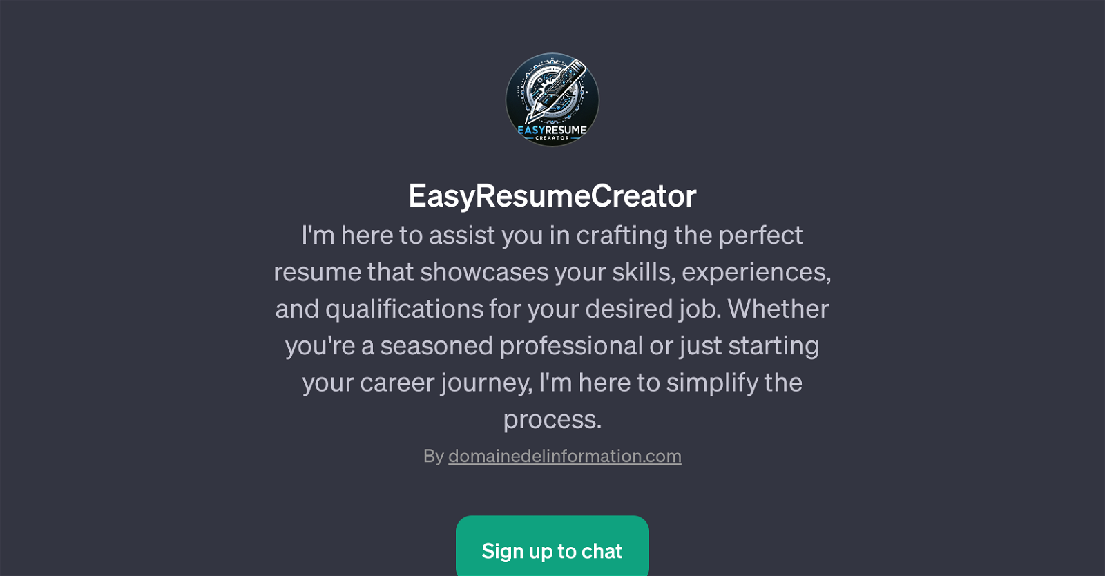 EasyResumeCreator website