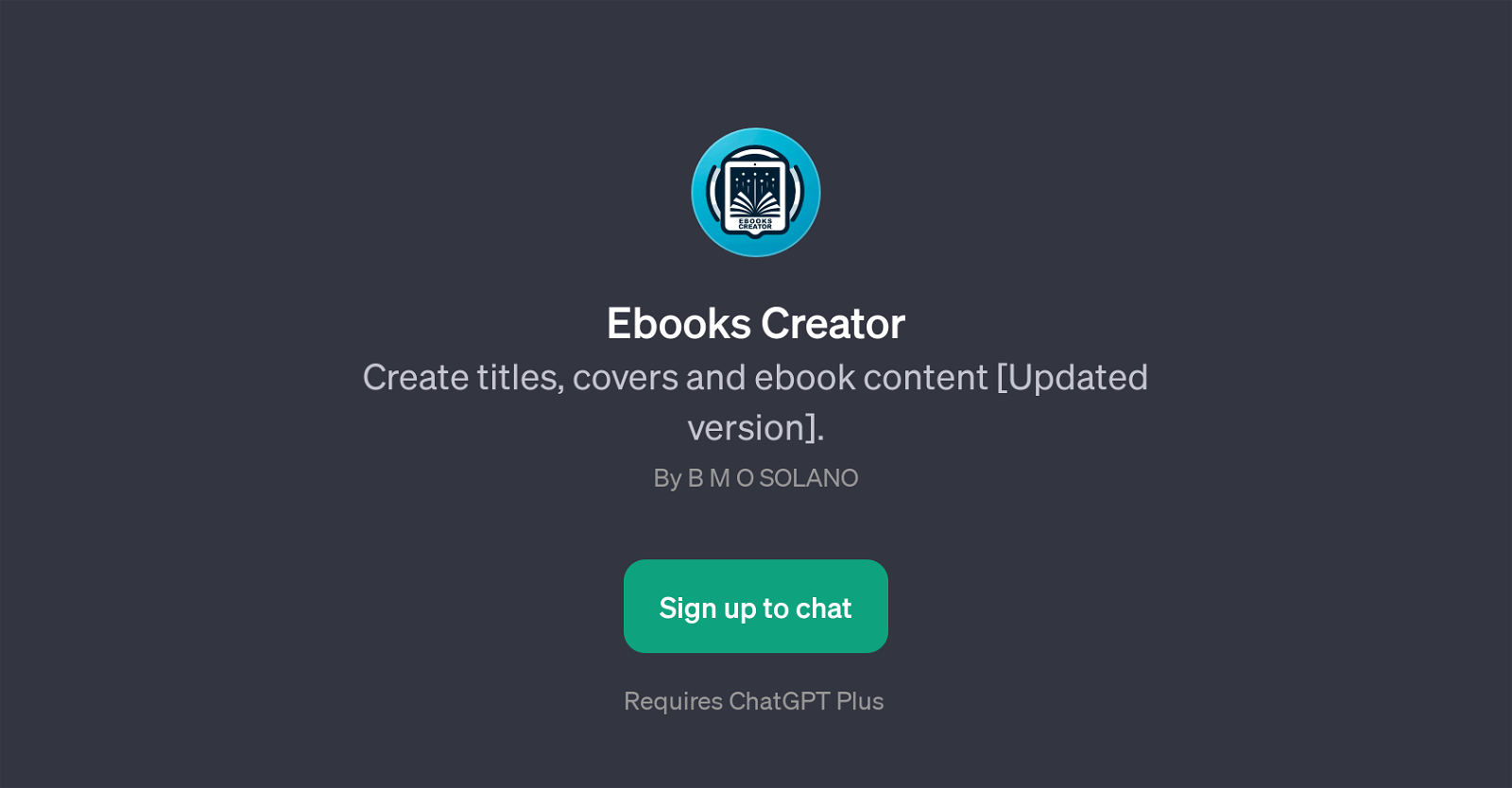 Ebooks Creator website