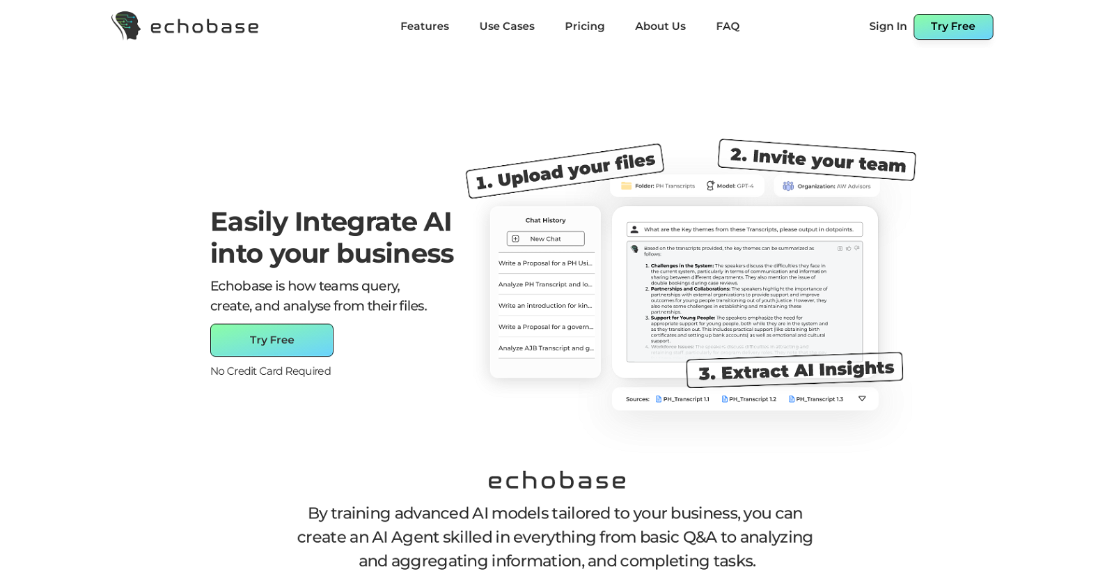 Echobase website