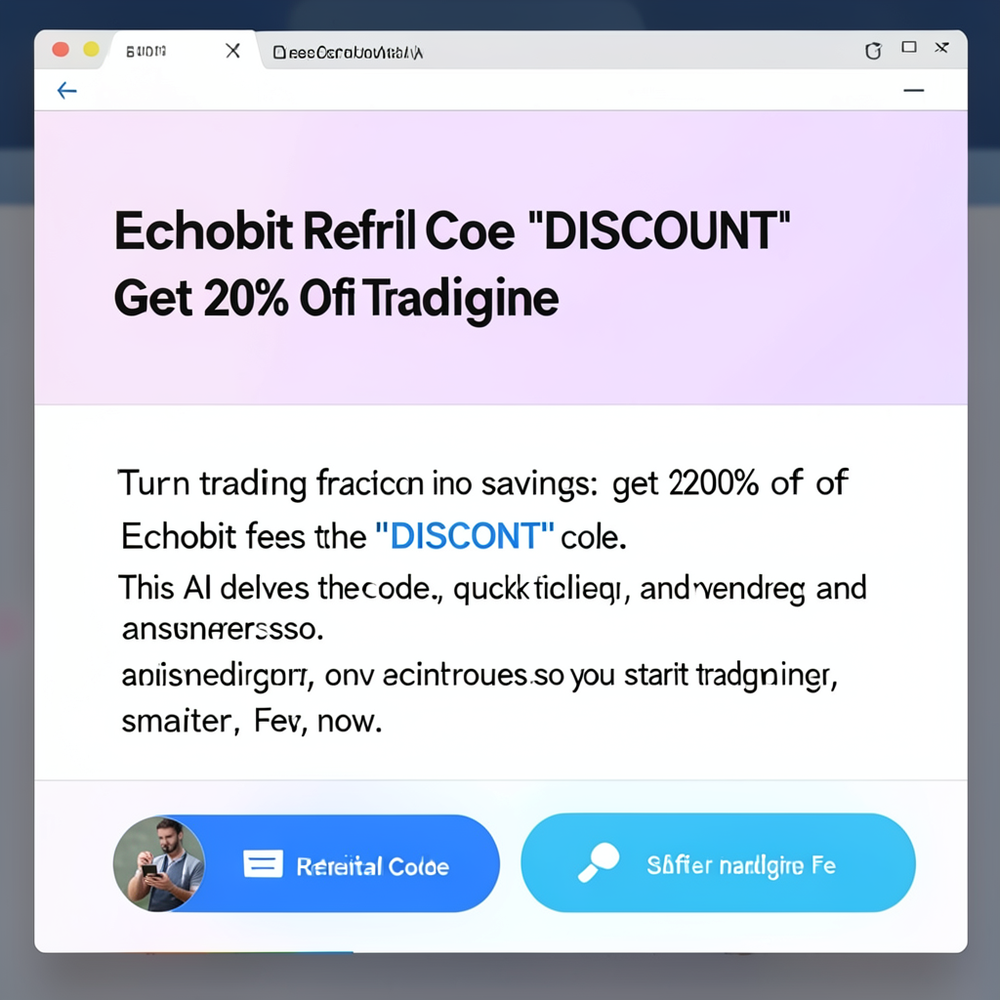 Echobit Referral Code "DISCOUNT" Get 20% Off On Trading Fee website