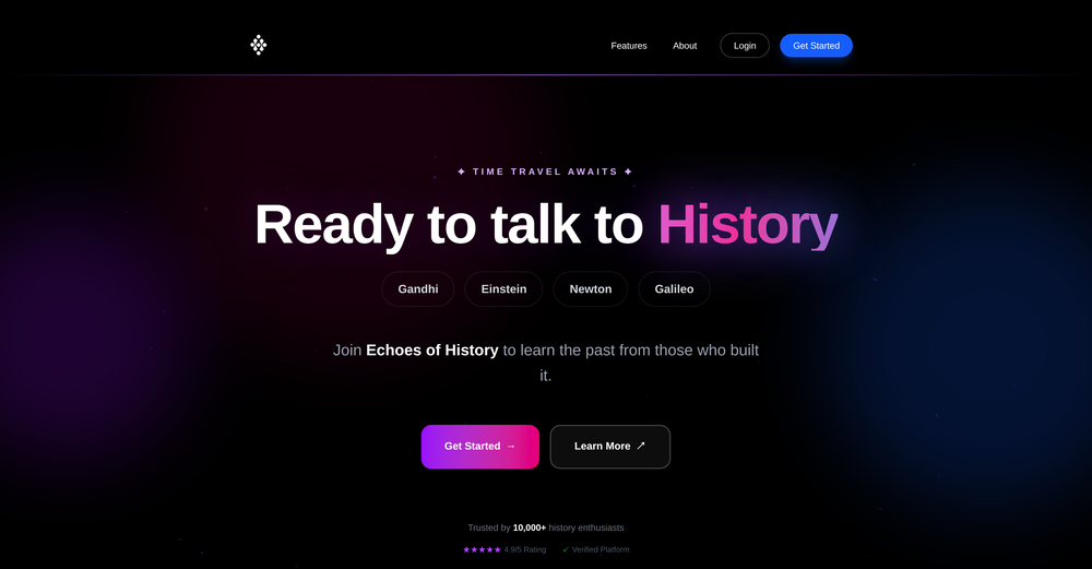 Echoes of History AI website