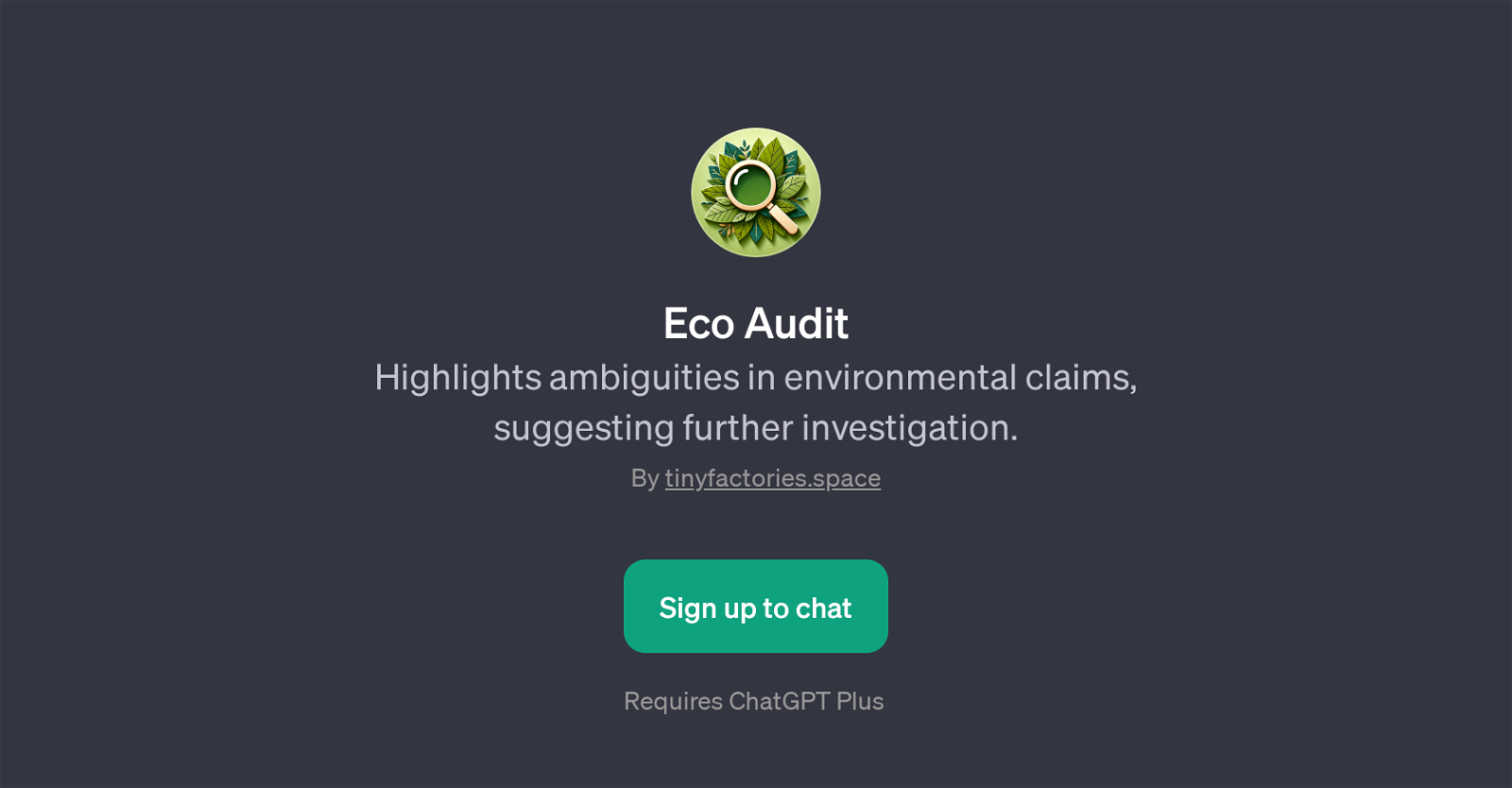 Eco Audit website