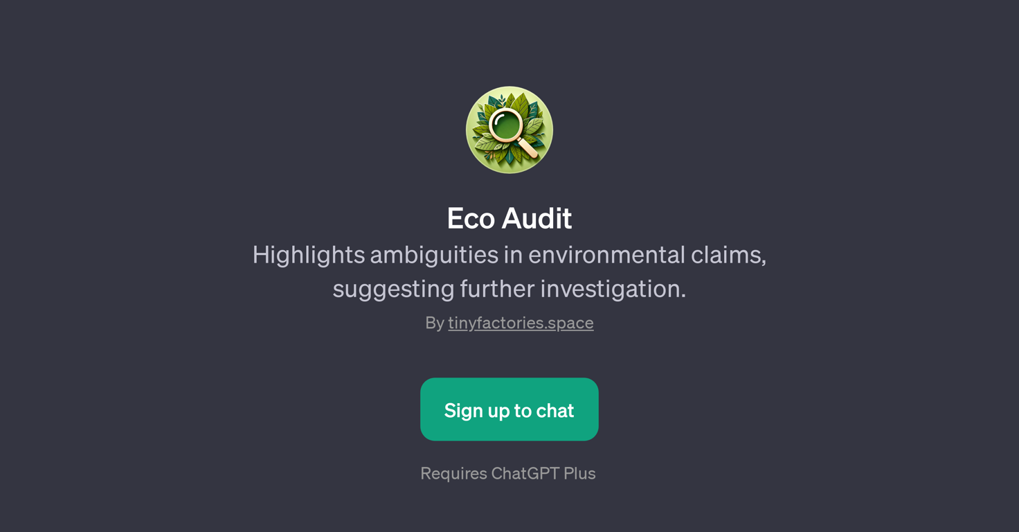 Eco Audit website