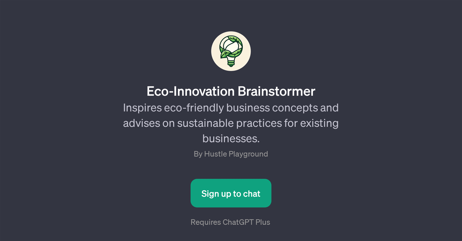 Eco-Innovation Brainstormer website