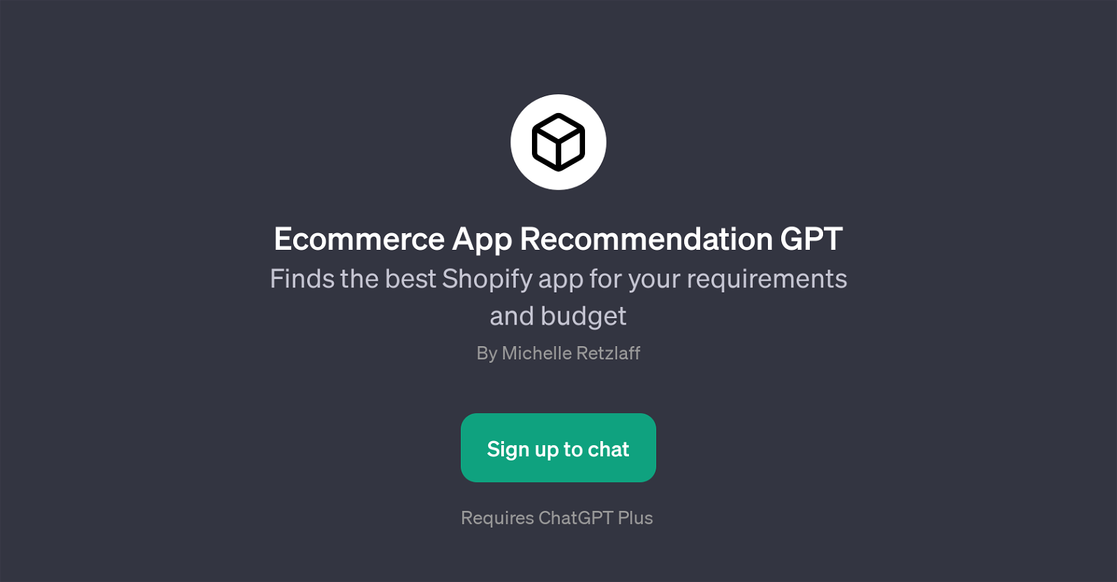 Ecommerce App Recommendation GPT website