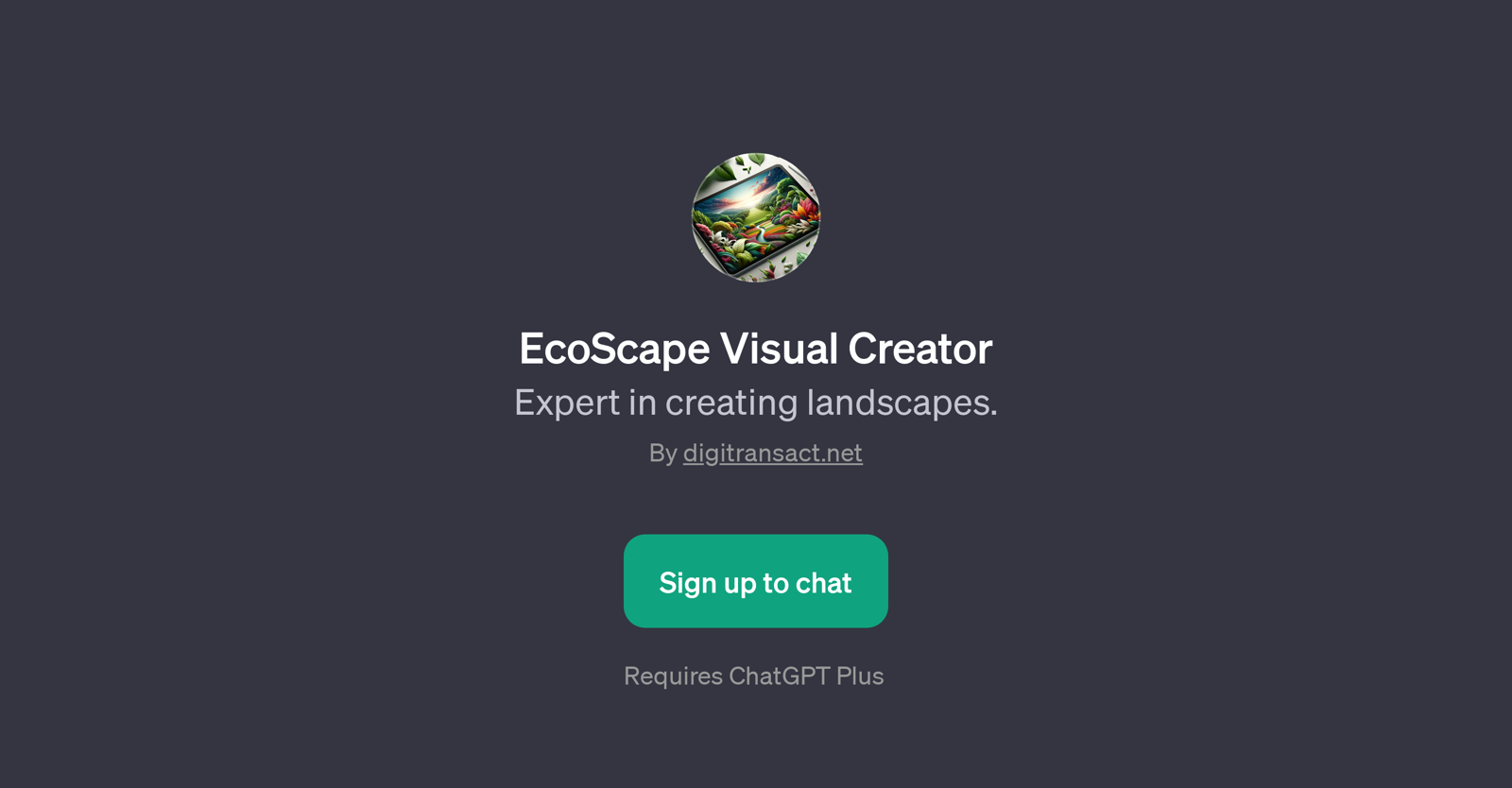 EcoScape Visual Creator website