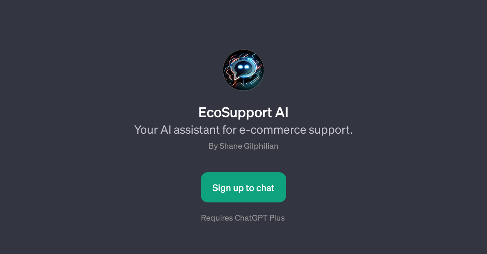 EcoSupport AI website
