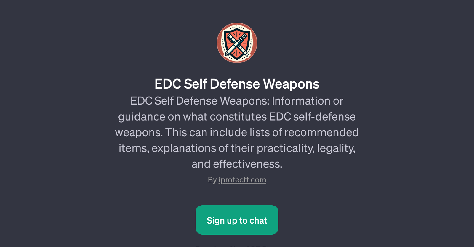 EDC Self Defense Weapons GPT website