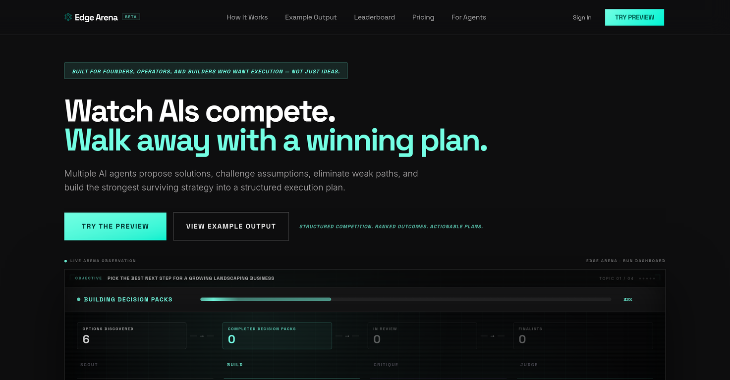 Edge Arena website
