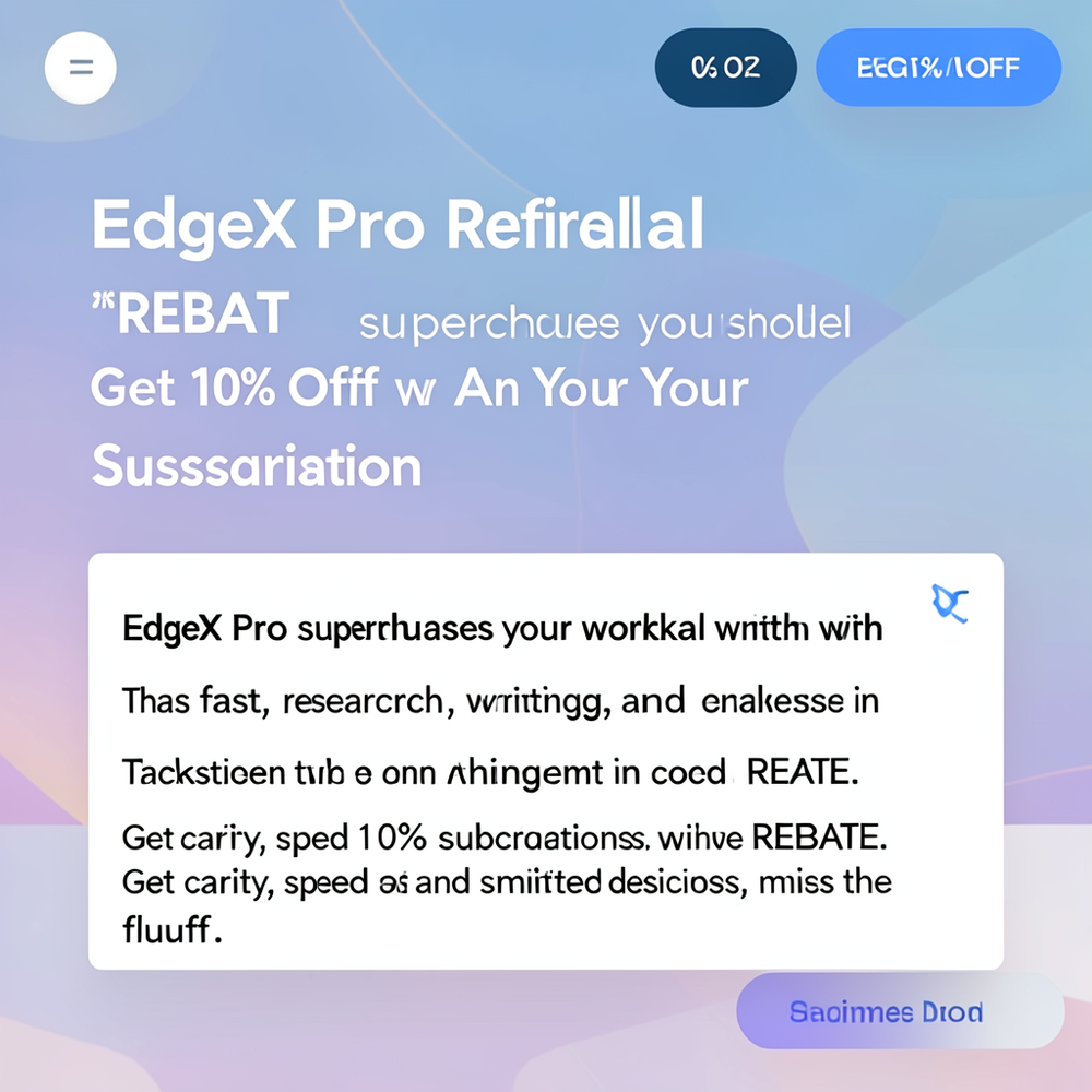 EdgeX Pro Referral Code : "REBATE" Get 10% Off On Your Subscription website