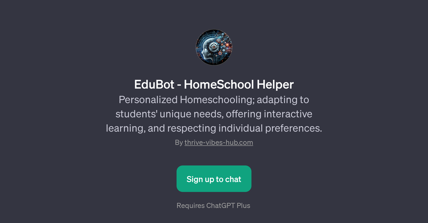 EduBot - HomeSchool Helper website