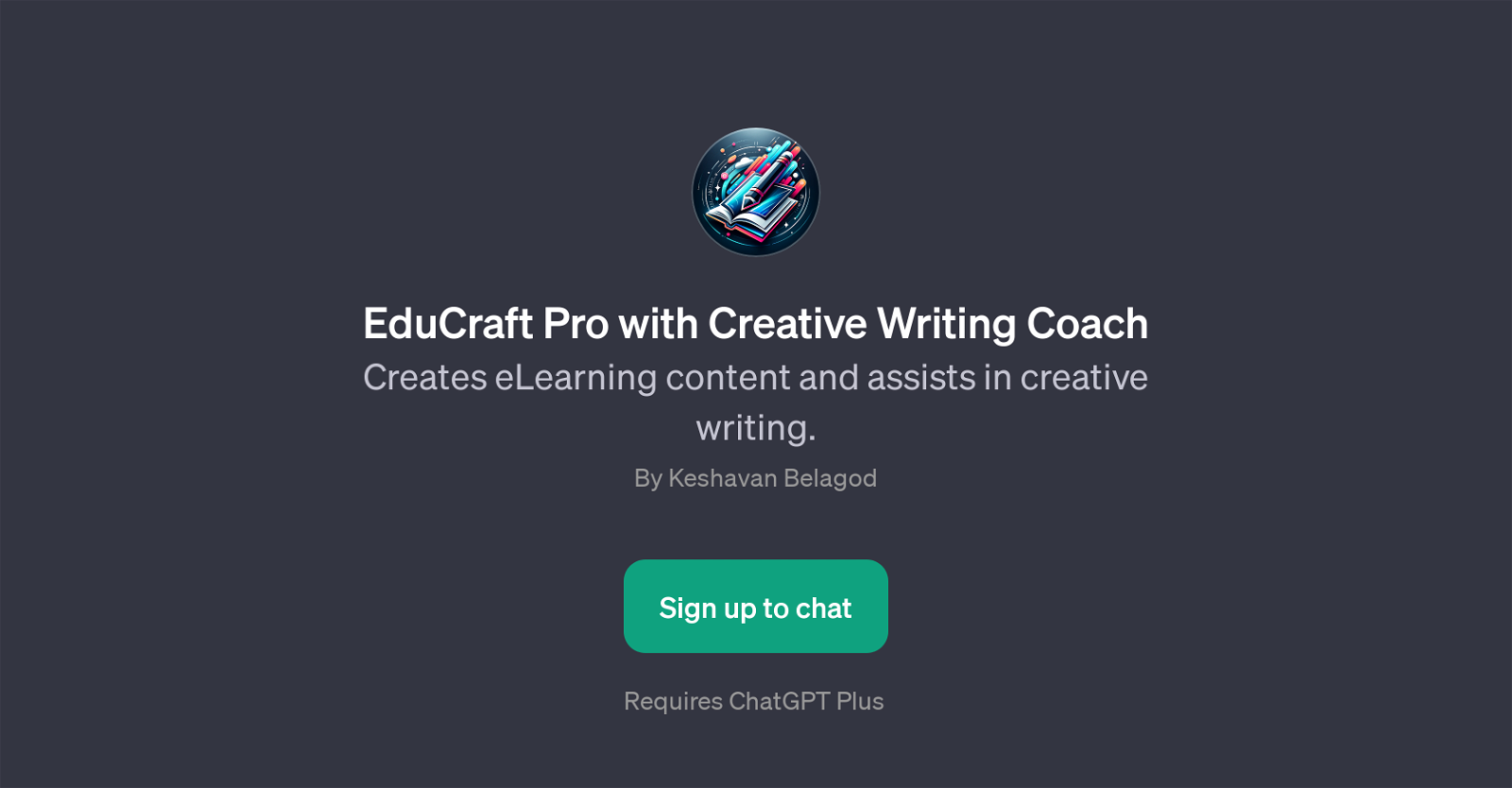 EduCraft Pro with Creative Writing Coach website
