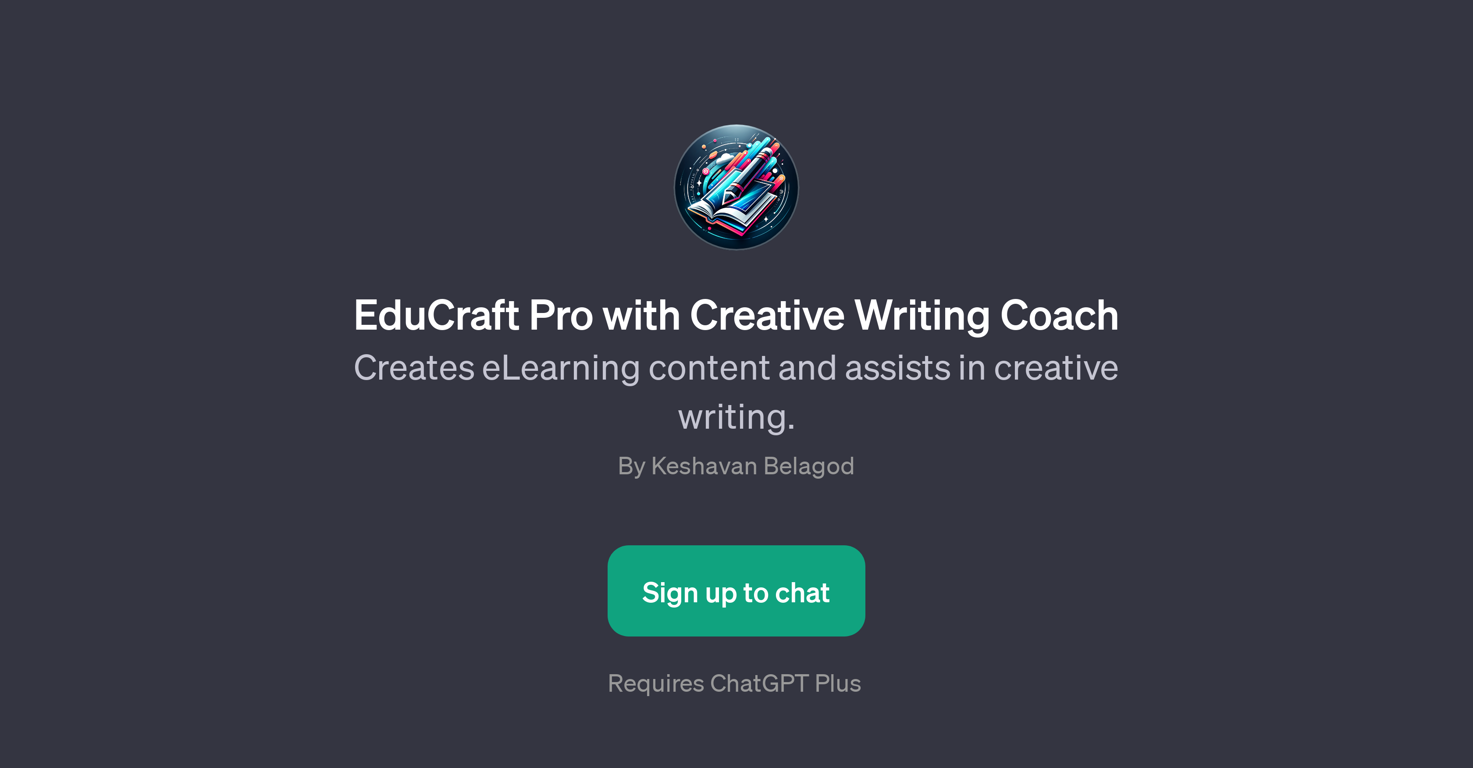 EduCraft Pro with Creative Writing Coach website