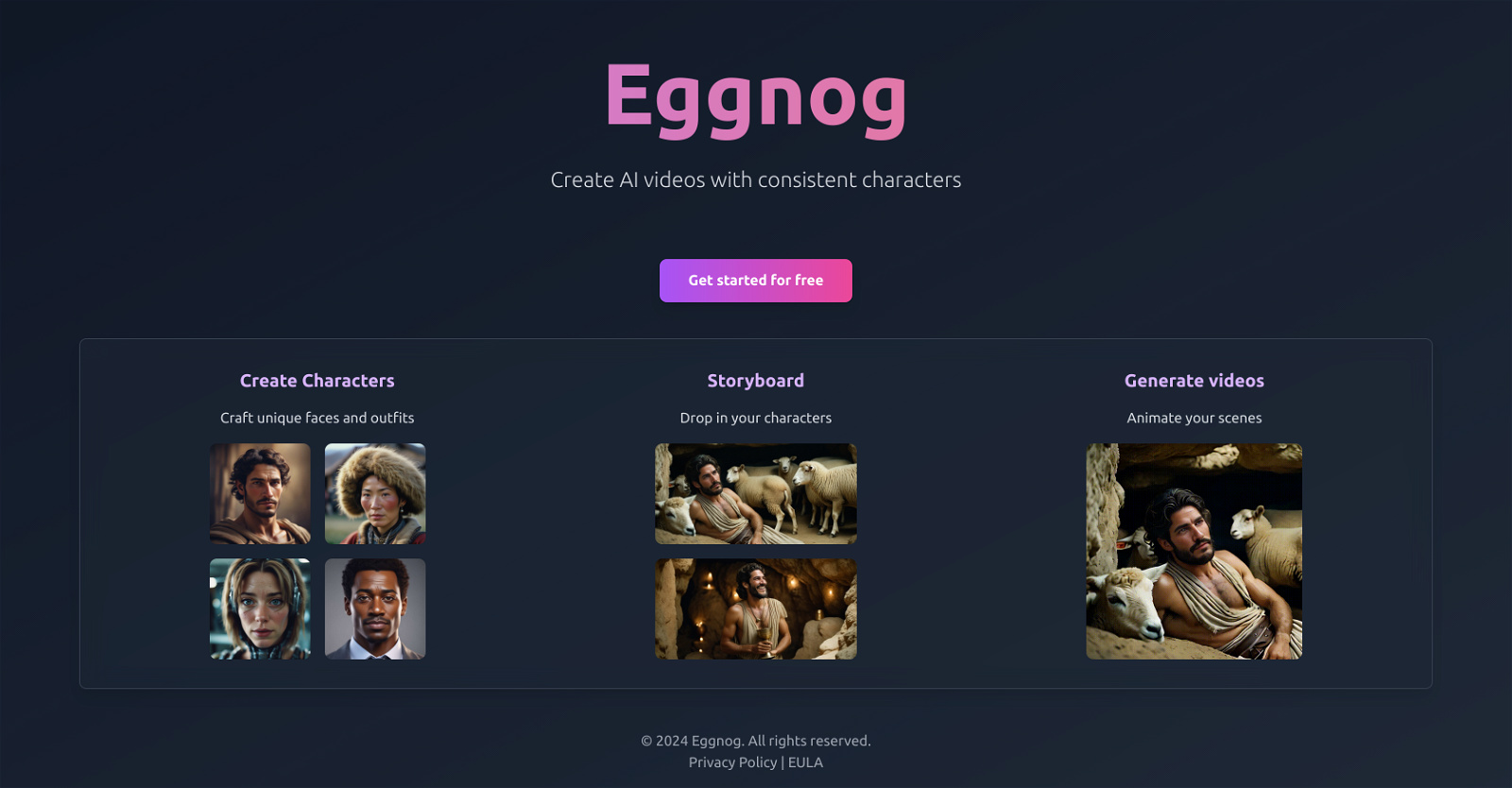 Eggnog website