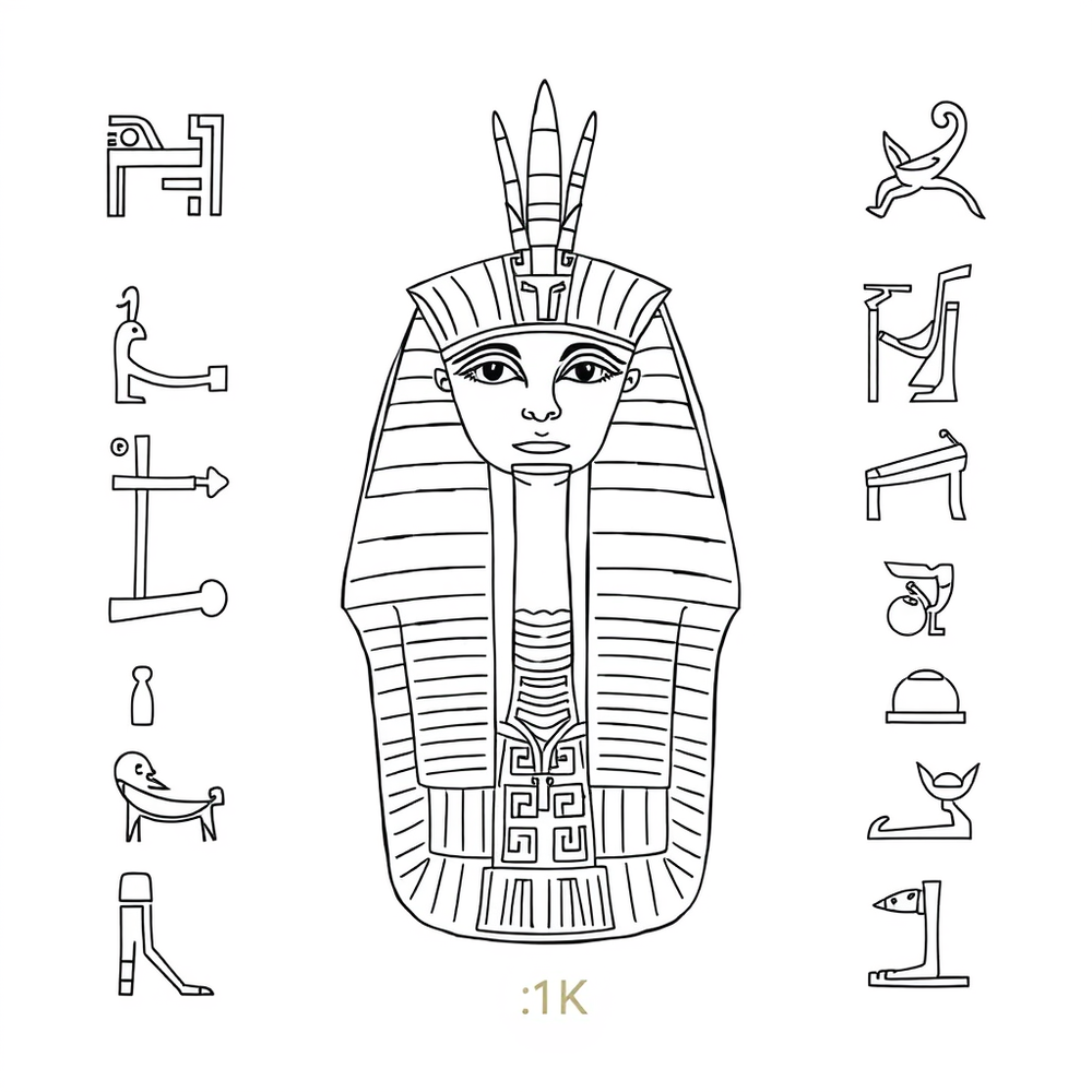 Egyptian hieroglyph coloring book website