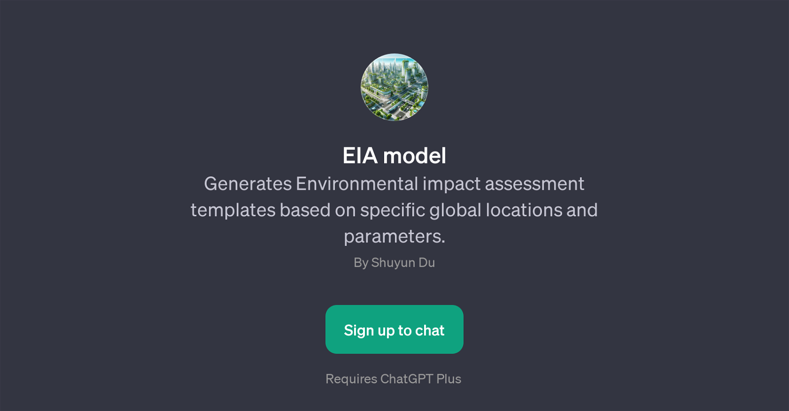 EIA model website