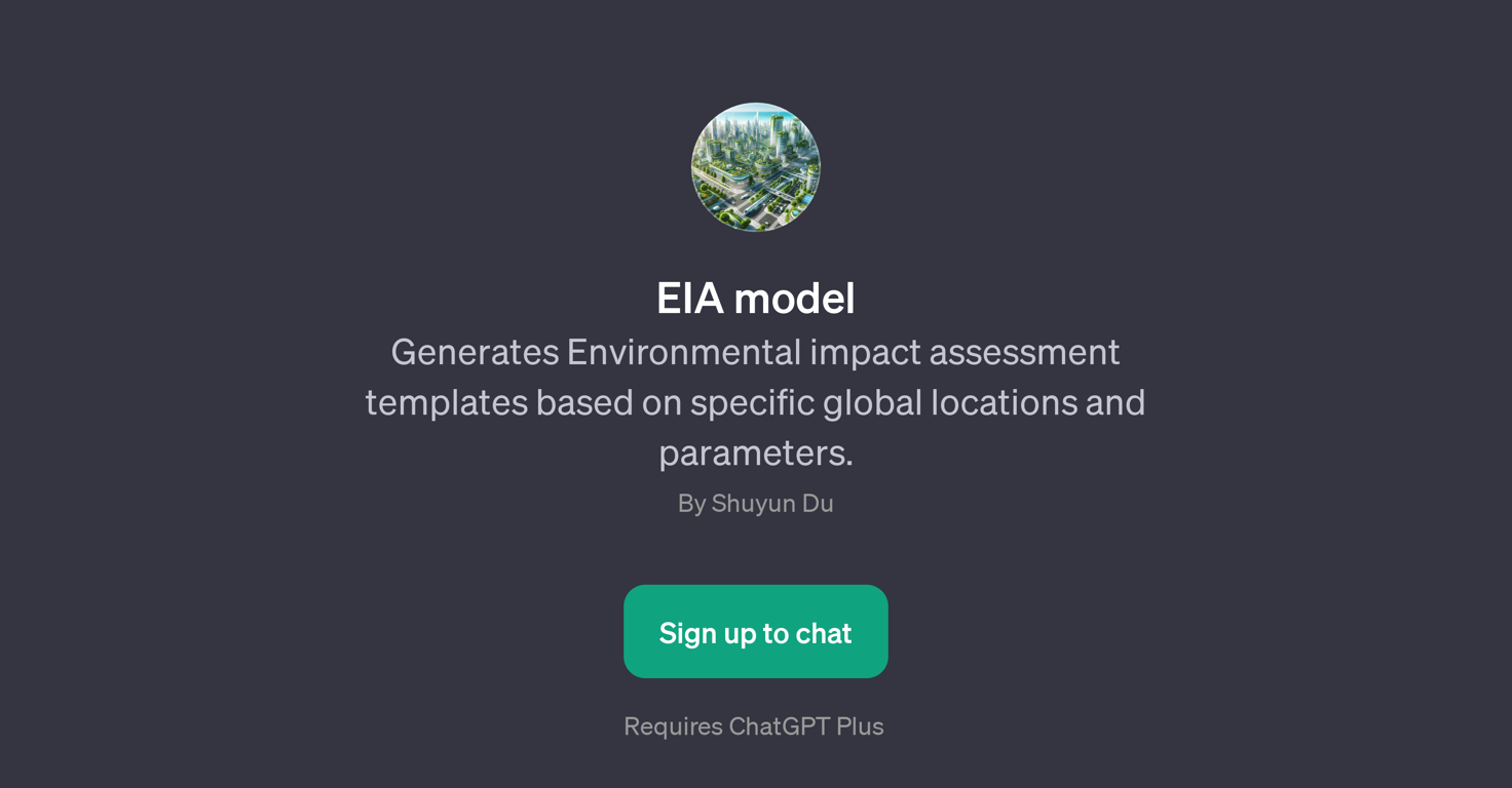 EIA model website