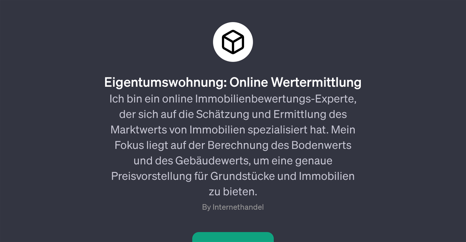 Eigentumswohnung: Online Wertermittlung website