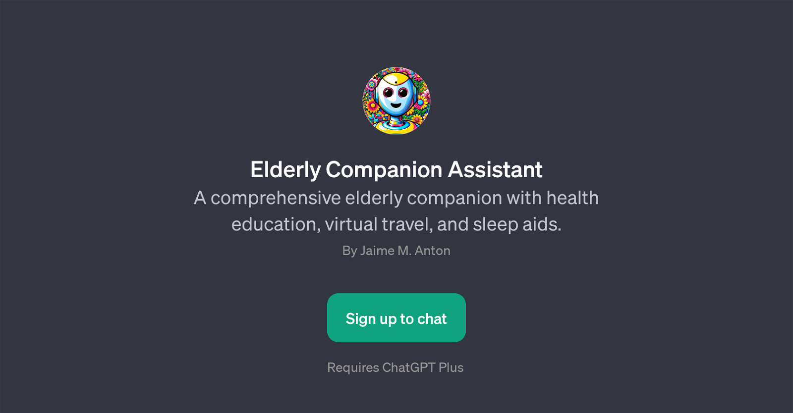 Elderly Companion Assistant website