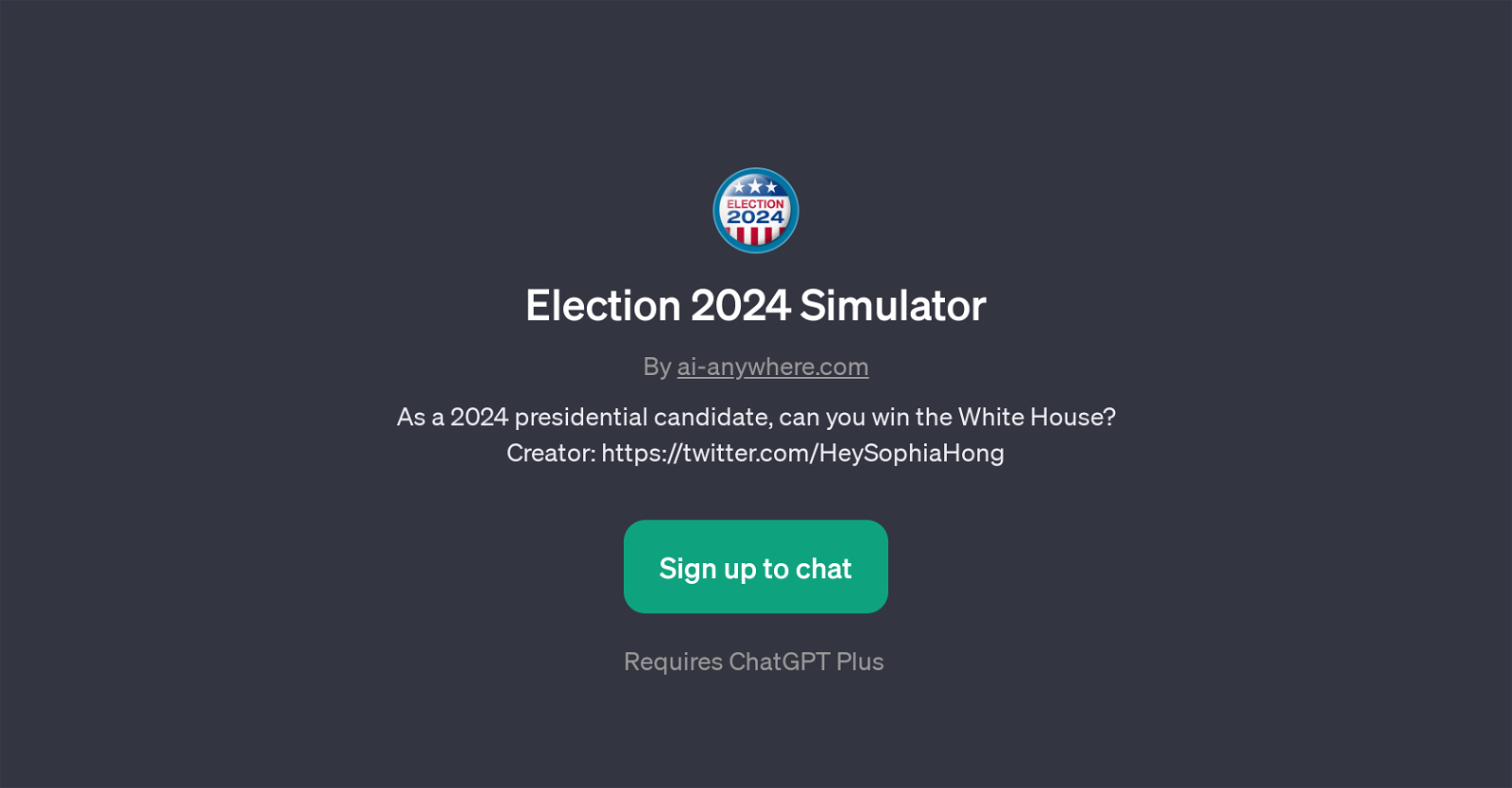 Election 2024 Simulator Election simulation TAAFT