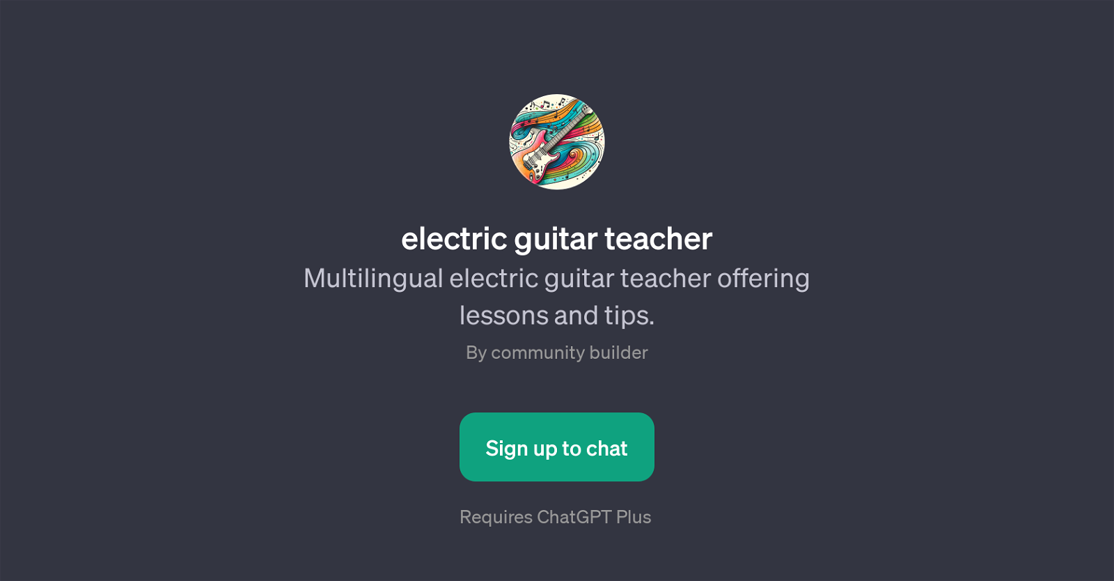 Electric Guitar Teacher website