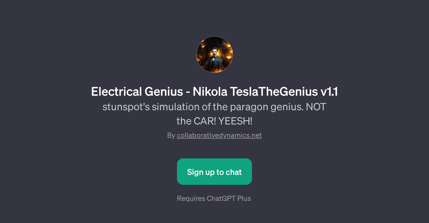 Electrical Genius - Nikola TeslaTheGenius v1.1 website