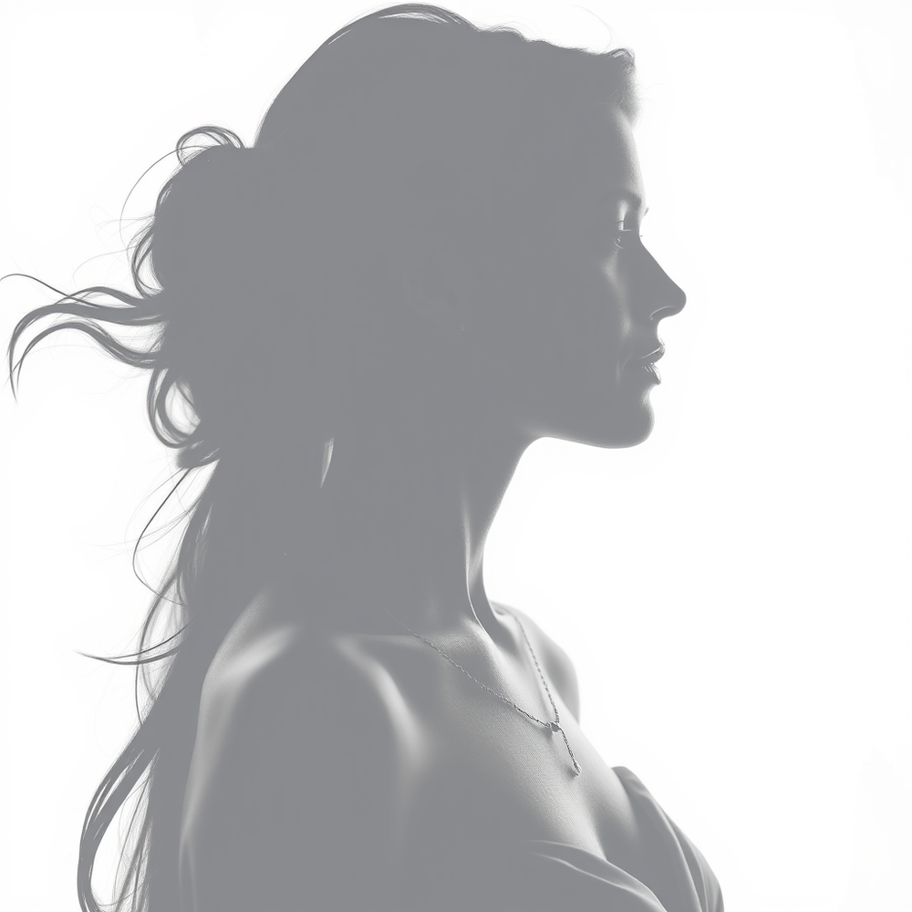 Elegant White Silhouette Portrait website