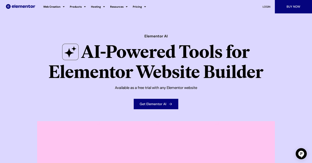 Elementor AI website