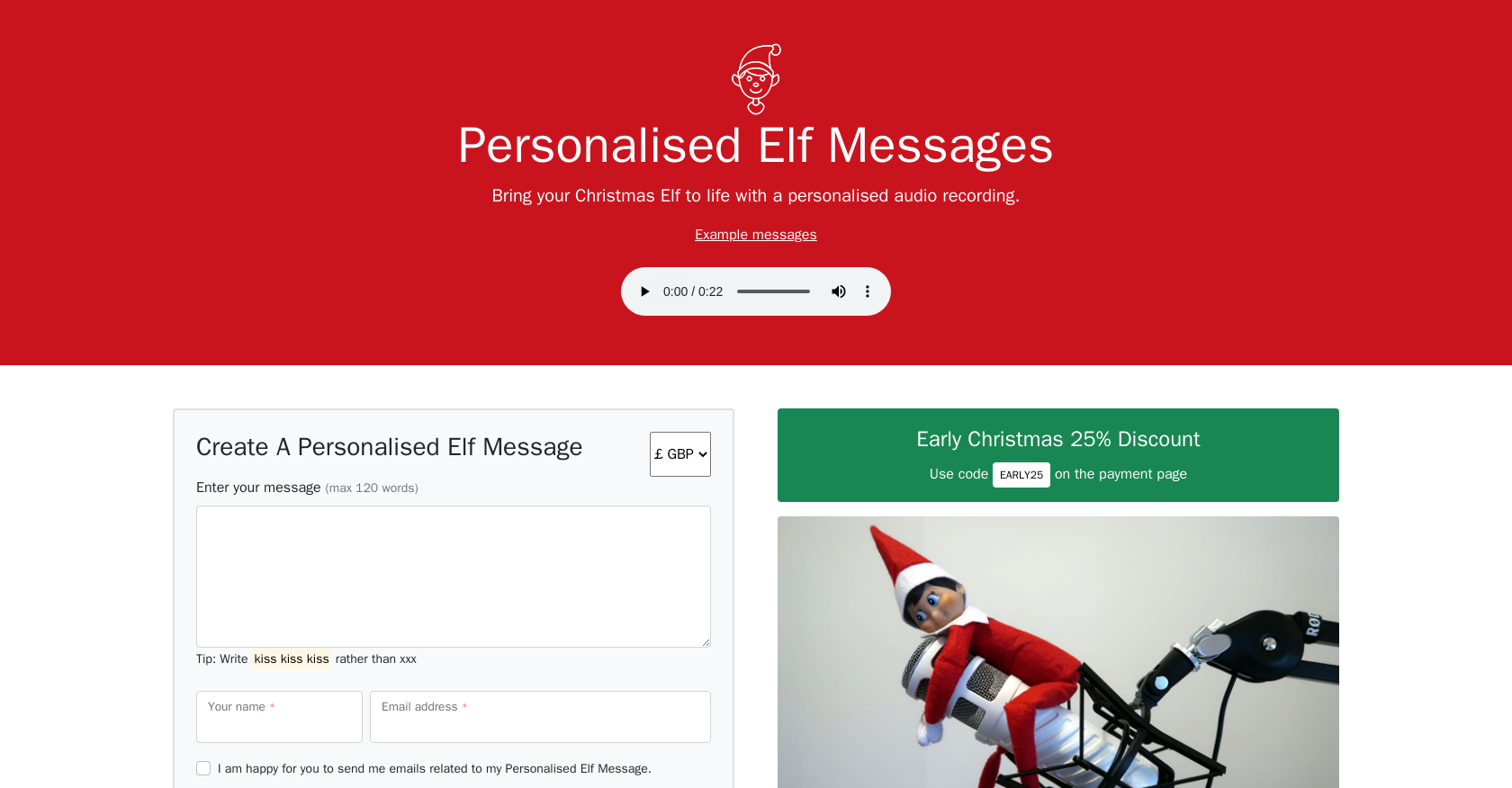 ElfMessages website