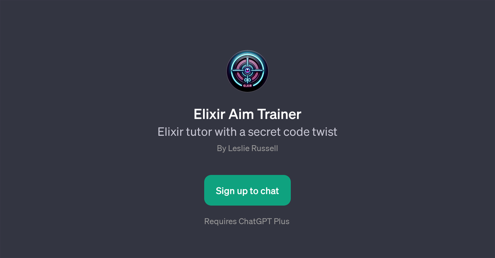 Elixir Aim Trainer website