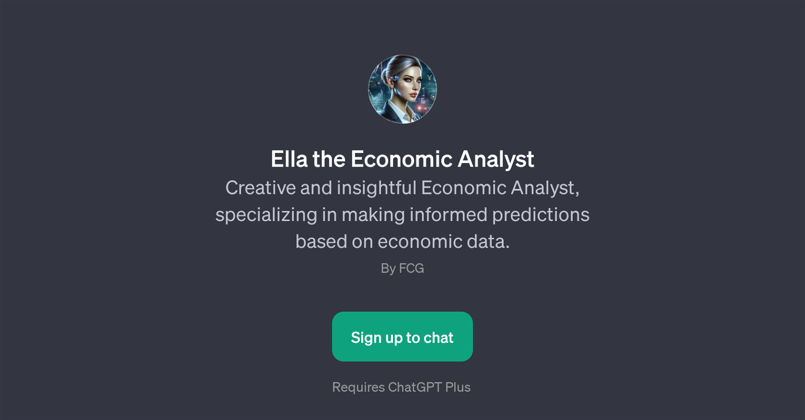 Ella the Economic Analyst website