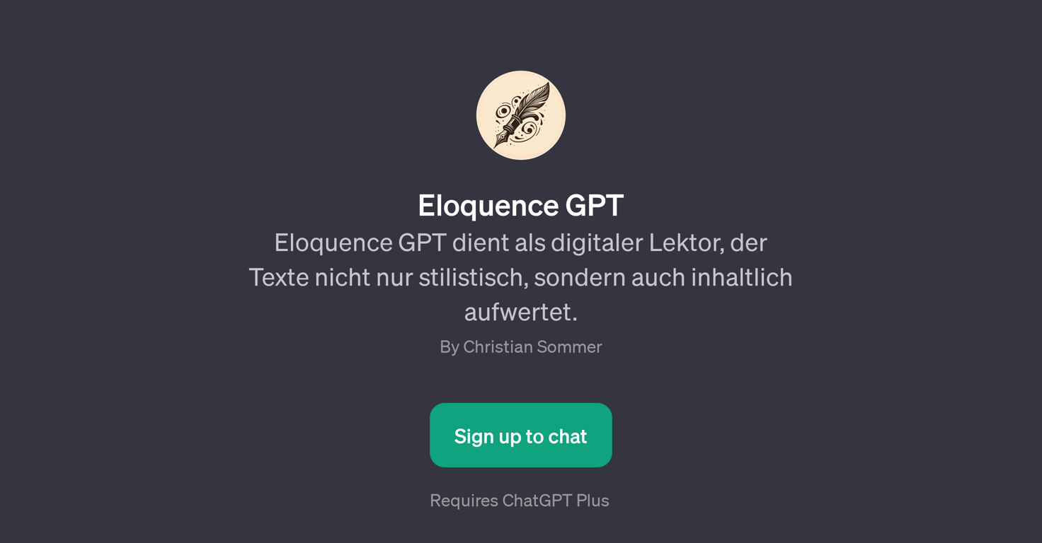 Eloquence GPT website
