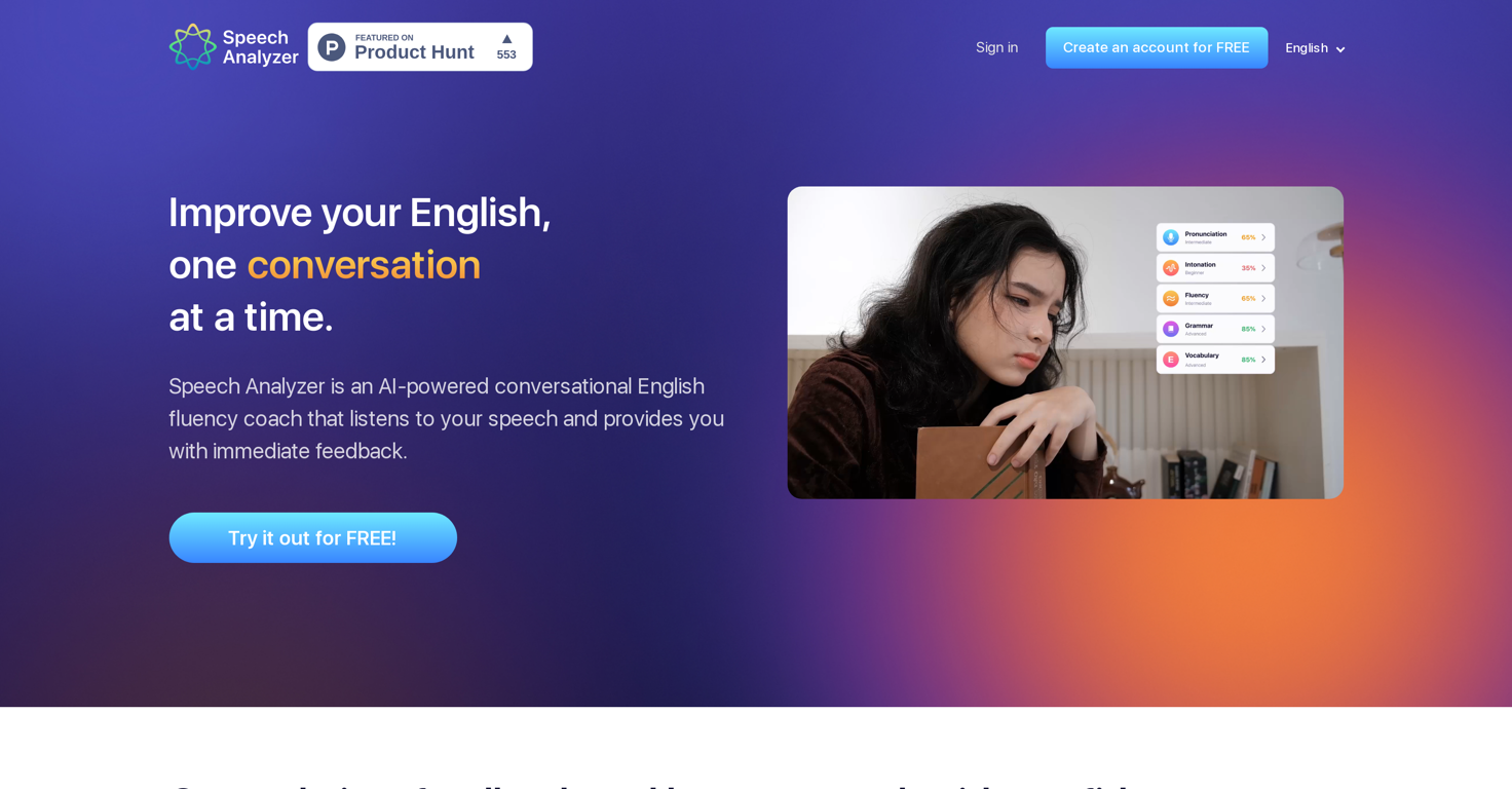 ELSA | Speech Analyzer website