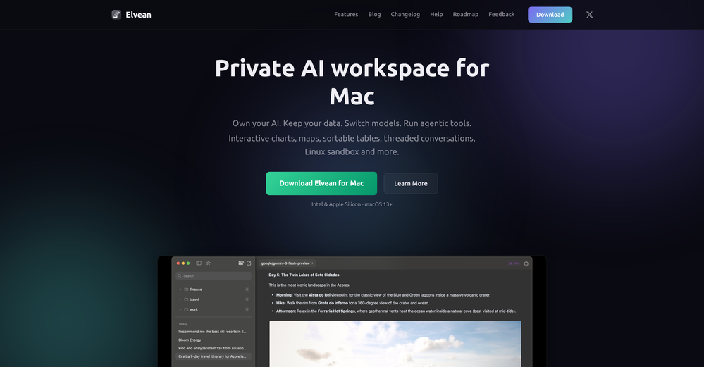 Elvean website