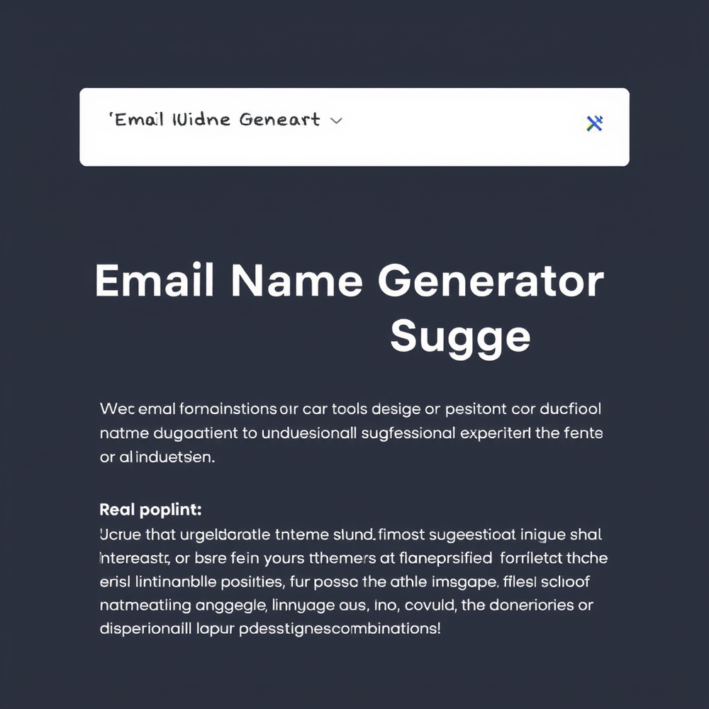 Email Name Generator Suggest website