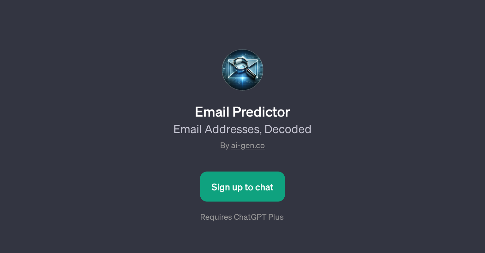 Email Predictor website