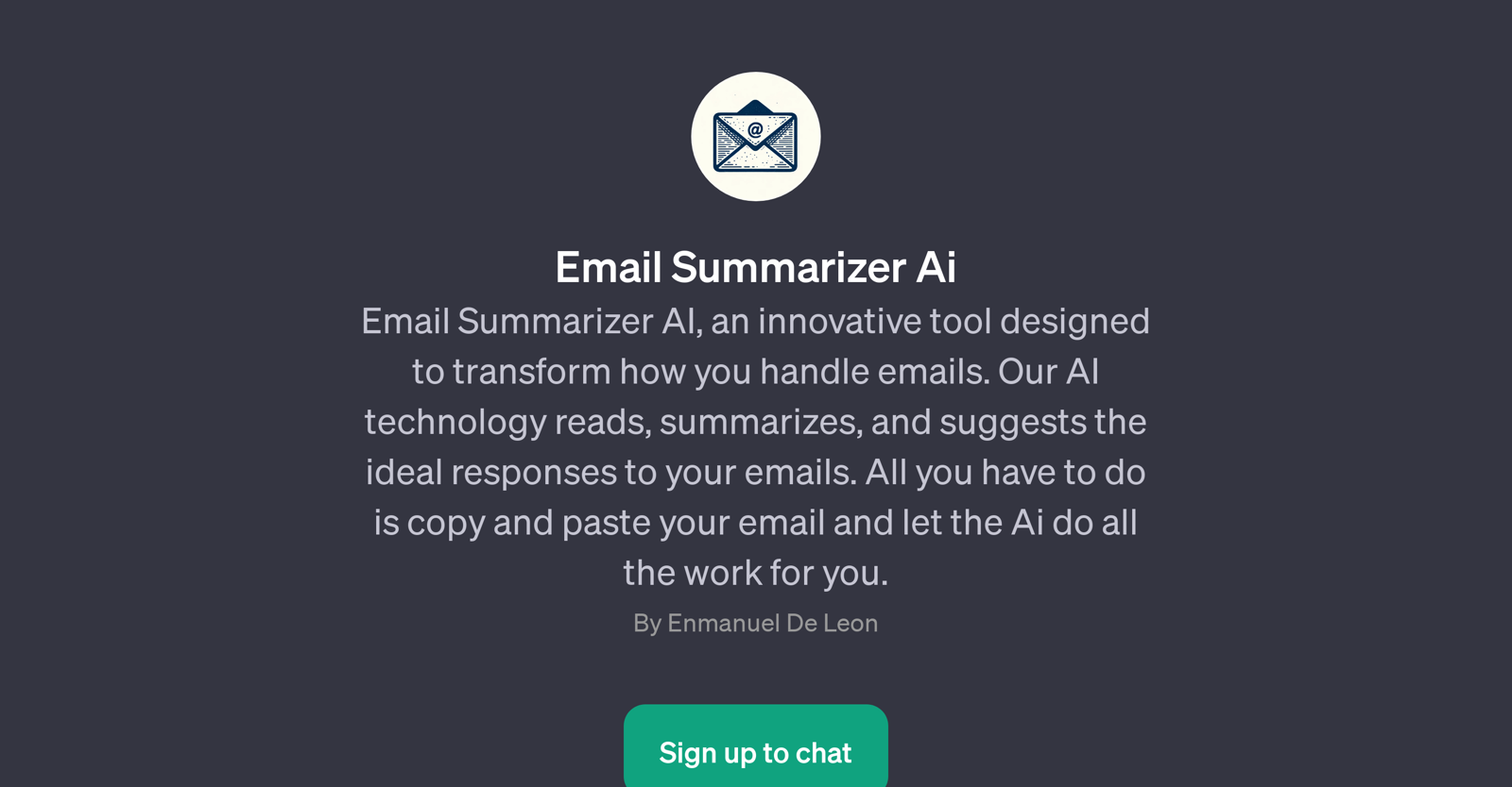 Email Summarizer Ai website