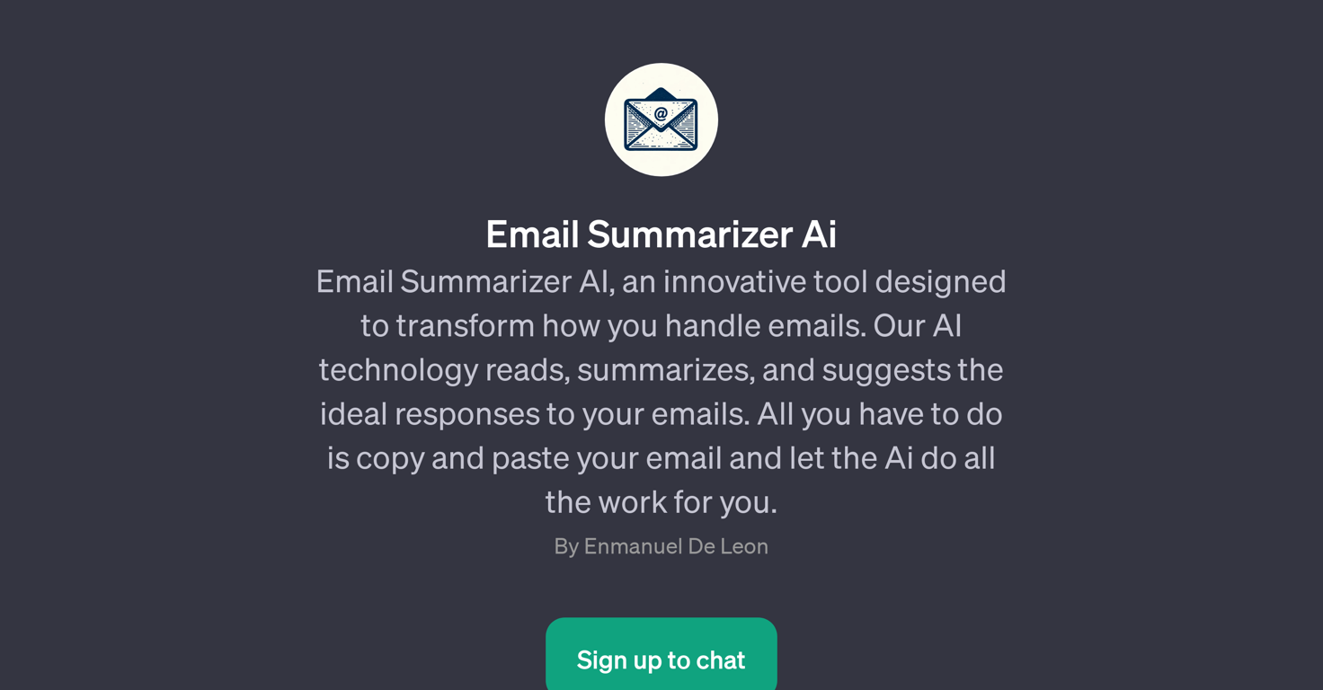 Email Summarizer Ai website